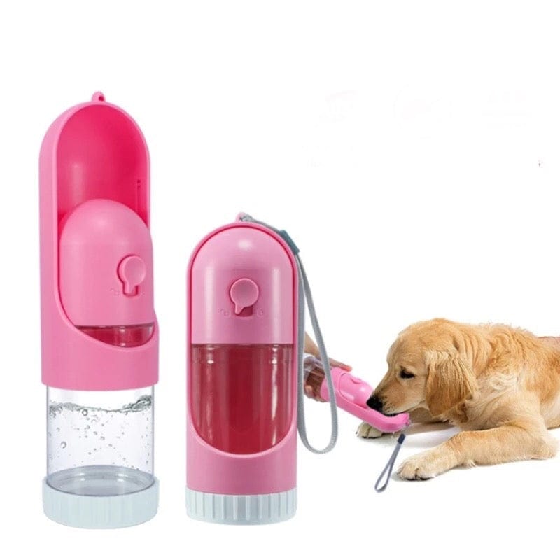 KUTKUT Dog Portable, Leakproof Retractable Water Bottle for Puppy & Small Dogs, Lightweight Pet Water Dispenser for Outdoor Walking,Hiking, Food Grade Plastic BPA Free (220 ML)… - kutkutsty