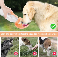 KUTKUT Dog Water Bottle for Walking | Pet Water Dispenser Feeder Container Portable with Drinking Cup Bowl Outdoor Hiking, Travel for Dogs & Cats (580 ml)… - kutkutstyle