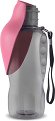 KUTKUT Dog Water Bottle, Portable Dog Water Bottle, Dog Water Dispenser with Leak-Proof Design for Dog Walking, Hiking and Traveling BPA-Free Materials (Pink, 800 ml) - kutkutstyle
