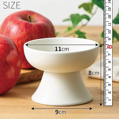 KUTKUT Raised Cat Food Bowl, Elevated Cat Bowl, Anti-Vomit Cat Food Bowl for Indoor Cats - Ceramic Cat Feeder, Whisker-Friendly, Cat Dish Feeding, Whisker Fatigue Cat Food Dish(Pink)-feeding essentials-kutkutstyle