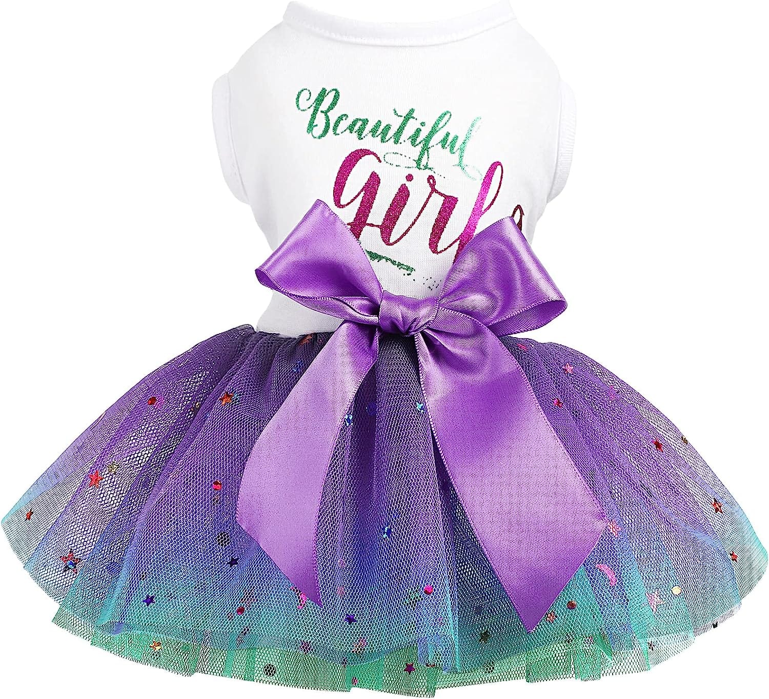 Pink Tulle Tutu Dress For Small Dogs – French Bulldog, Pug, Corgi Summer Princess Dress With Jacquard Mesh Skirt