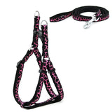 KUTKUT Adjustable Without Choker & Pull | Dog Harness Basic Step |Small Puppy Dog Harness (Black & Pink, Size S- Adjustable Chest 31-46cm) - kutkutstyle