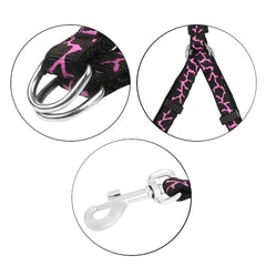 KUTKUT Adjustable Without Choker & Pull | Dog Harness Basic Step |Small Puppy Dog Harness (Black & Pink, Size S- Adjustable Chest 31-46cm) - kutkutstyle