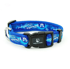 KUTKUT Dog Collar Combo Set | Matching Collar & Leash | Safety Set for Daily Outdoor Walking, Running & Training Small Medium Dogs Cats (Blue, Adjustable Neck: 38cm - 54cm) - kutkutstyle