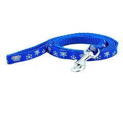 KUTKUT Adjustable Basic Harness and Leash | Snow Flakes Print Heavy Duty No Pull Nylon Harness for Puppy - kutkutstyle
