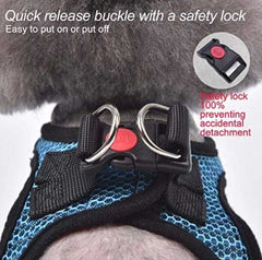 KUTKUT Adjustable Breathable & Reflective Vest Harness and Leash Set I Air-Mesh Step-in, Escape Proof | for Puppy, Small and Medium Dogs and Cats - kutkutstyle