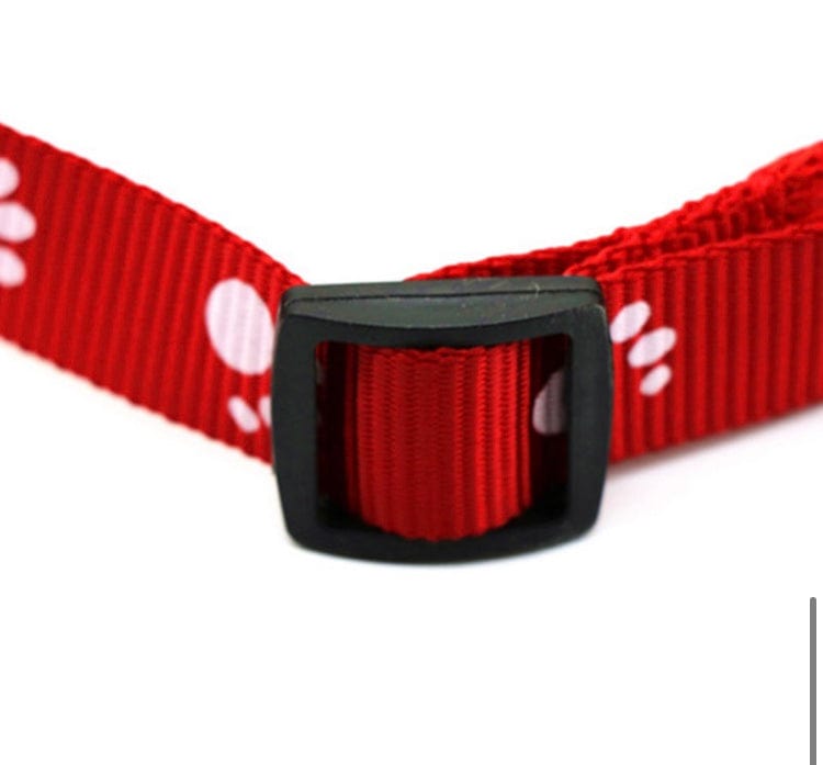 KUTKUT Adjustable | Cute Paws Print Heavy Duty | No Pull Pet Back Clip Halter Harness and Leash for Puppies - kutkutstyle