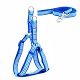 KUTKUT Adjustable Halter Harness and Leash | Checkered Print Heavy Duty No Pull Pet Back Harness for Puppy - kutkutstyle