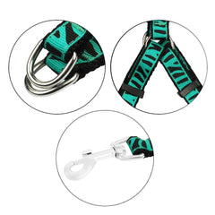KUTKUT Adjustable Halter Harness and Leash | Zebra Stripe Print Heavy Duty No Pull Pet Back Harness for Puppy - kutkutstyle