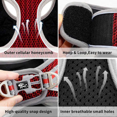 KUTKUT Adjustable Latest Vest Harnesses and Leash in with Soft Mesh Padded, Reflective, Breathable Set for Puppy - kutkutstyle