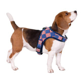 KUTKUT Adjustable Saddle Type Double Breathable Soft Mesh Fabric Printed Harness and Leash Set for Small Dogs-Harness-kutkutstyle