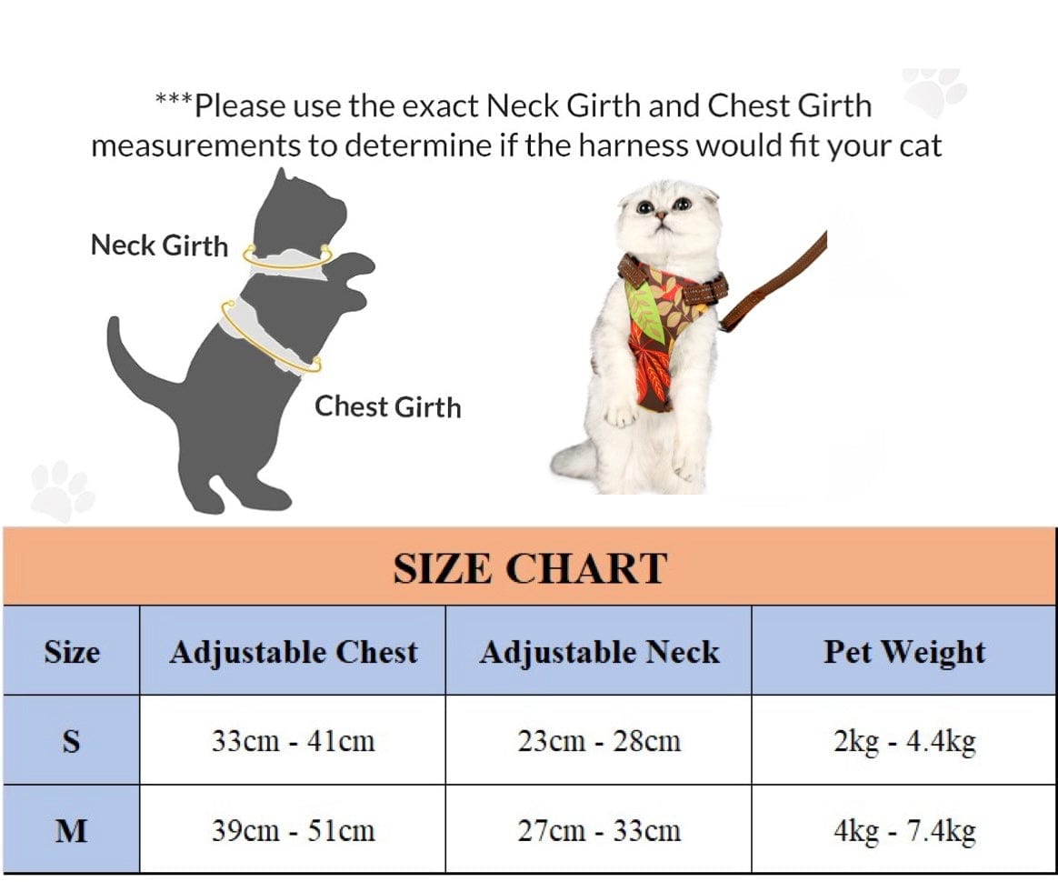 KUTKUT Cat & Small Dog Harness & Leash Set for Walking Escape Proof,2Set Adjustable Vest Harness for Kitten & Puppy with Reflective Strap,Easy Control Jacket for Walking Outdoor - kutkutstyle