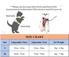 KUTKUT Cat & Small Dog Puppy Harness and Leash Set for Walking Escape Proof, Adjustable Vest Harness for Dog with Reflective Strap, Easy Control Jacket for Walking Outdoor - kutkutstyle
