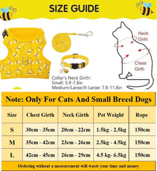 KUTKUT Cat & Small Dog Puppy Harness with Leash and Collar for Walking - Escape Proof - Adjustable Soft Vest Harnesses for Small Dogs and Cats - kutkutstyle