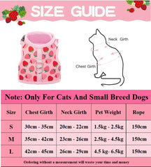 KUTKUT Cat & Small Dog Puppy Harness with Leash and Collar for Walking - Escape Proof - Adjustable Soft Vest Harnesses for Small Dogs and Cats - kutkutstyle