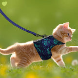 KUTKUT Kitten Harness and Leash for Walking Escape Proof Air Mesh Fabric Outdoor Walking Vest with Reflective Strips for Cute Kittens and Small Puppies - kutkutstyle