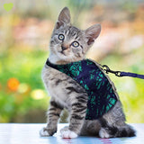 KUTKUT Kitten Harness and Leash for Walking Escape Proof Air Mesh Fabric Outdoor Walking Vest with Reflective Strips for Cute Kittens and Small Puppies - kutkutstyle