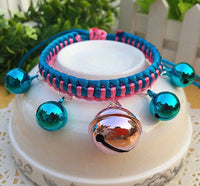 KUTKUT Pet Collar Dog Collar Necklace Hand Woven Cat Collar Bell Pendant Cat Accessories Puppy Pet Supplies with Bells (Size: L, Adjustable Neck: 20cm - 55cm)…-Harness-kutkutstyle