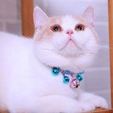 KUTKUT Pet Collar Dog Collar Necklace Hand Woven Cat Collar Bell Pendant Cat Accessories Puppy Pet Supplies with Bells (Size: L, Adjustable Neck: 20cm - 55cm)…-Harness-kutkutstyle