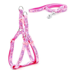 KUTKUT Adjustable Soft Cute Step-in |No-Pull & No-Choke | Small Puppy Girl Boy Dog Harness and Leash Set (Pink, Size: S, Adjustable Chest:31-46 cm) - kutkutstyle