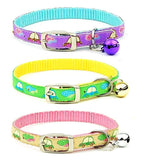 KUTKUT Dog Collar with Adjustable Buckle, Puppy Collar with Bell for Boys & Girls, Soft Adjustable Doggy Collar with Car Pattern for Puppies & Small Dogs (Size: S, Neck: 19 - 28cm) - kutkutst