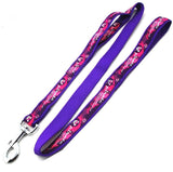 KUTKUT Dog Collar Combo Set | Matching Collar & Leash | Safety Set for Daily Outdoor Walking Running & Training Small Medium Dogs Cats (Purple, Adjustable Neck: 38cm - 54cm) - kutkutstyle