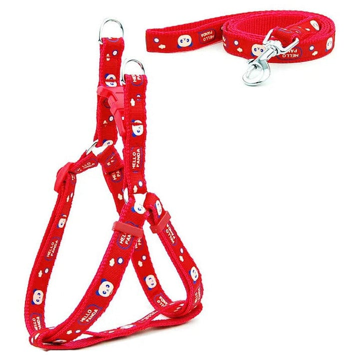 KUTKUT Adjustable No Choke & No Pull Basic Step-in for Small/Medium Dog Harness (Red, Size-M Chest 41-61cm)-Harness-kutkutstyle