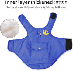 KUTKUT Dog Cold Weather Costs, Reversible Waterproof Warm Dogs Jacket Vest Winter Coat with Pocket and D-Ring, Windproof Pet Cotton Clothes for Small Dogs Cats - kutkutstyle