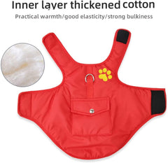 KUTKUT Dog Cold Weather Costs, Reversible Waterproof Warm Dogs Jacket Vest Winter Coat with Pocket and D-Ring, Windproof Pet Cotton Clothes for Small Dogs Cats - kutkutstyle
