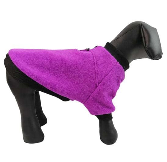 KUTKUT Lightweight Dog Fleece Small Dog Sweater | Warm Pullover Dog Jacket with Leash Attachment | Sweater for Pomaranian.Yorkii, Maltese, ShishTzu etc - kutkutstyle