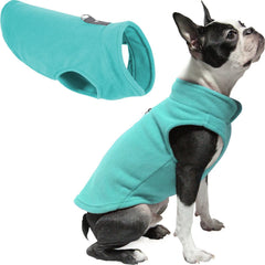 KUTKUT Vest Dog Fleece Sweater - Warm Pullover Fleece Dog Jacket with Leash Attachment - Winter Small Dog Sweater Coat - Cold Weather Dog Clothes for Small Dogs ShishTzu, Lahsa Apso, King Cha
