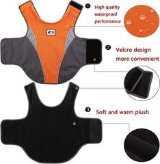 KUTKUT Waterproof Small Dogs and Cats Jacket, Cold Weather Pet Vest Winter Fleece Coat with Reflective Stripe Dog Warm Jacket for Shihtzu, Maltese Pug etc - kutkutstyle