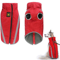KUTKUT Windproof Warm Dog Winter Jacket| Reflective Cold Weather Coat | Waterproof Polar Fleece Lining Wind Breaker with Leash Hole Pet Warm Clothing For Small, Medium and Large Dogs. - kutku