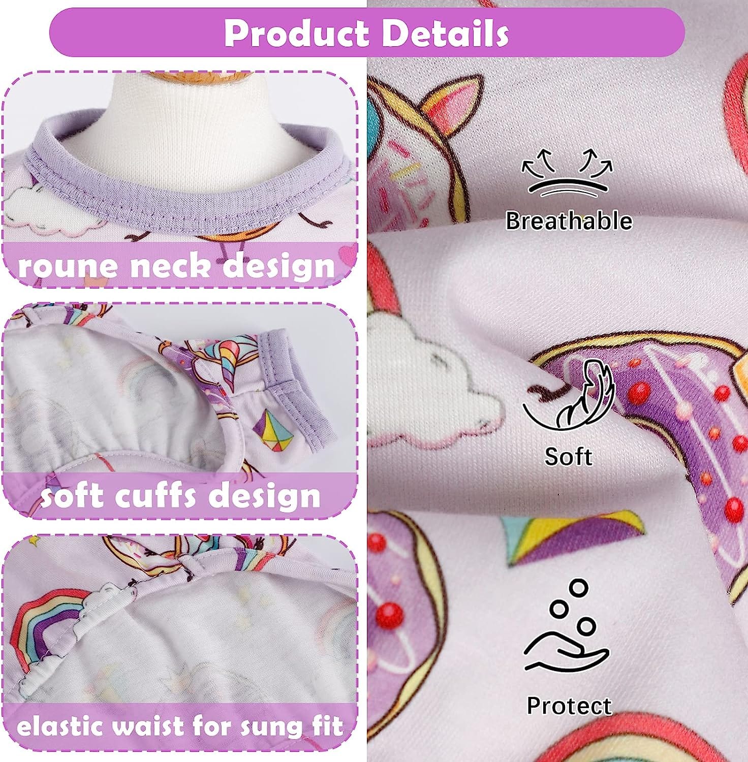 KUTKUT Small Dog Bodysuit, Dog Pjs Spring Doggie Onesies Summer Pet Jammies Dog Clothes for Puppies Small Dogs Girl, Cat Apparel Outfit For ShihTzu, Maltese, Bichon - kutkutstyle