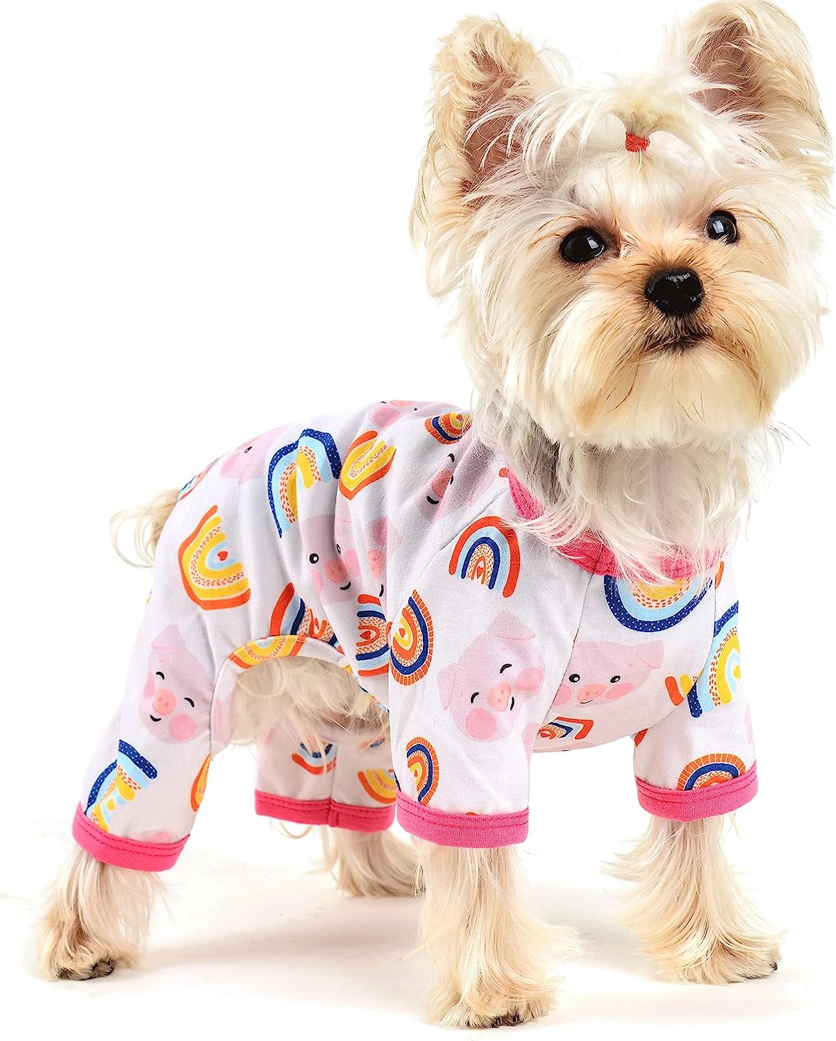 KUTKUT Small Dog Pajamas, Dog Pjs Spring Doggie Onesies Summer Pet Jammies Dog Clothes for Kitten Puppies Small Dogs Girl, Cat Apparel Outfit - kutkutstyle