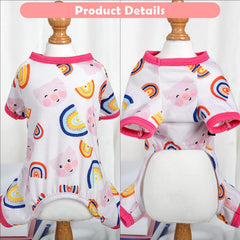 KUTKUT Small Dog Pajamas, Dog Pjs Spring Doggie Onesies Summer Pet Jammies Dog Clothes for Kitten Puppies Small Dogs Girl, Cat Apparel Outfit - kutkutstyle