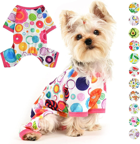 KUTKUT Small Dog Pajamas Pjs Spring Summer Autumn Dog Clothes for Pupp