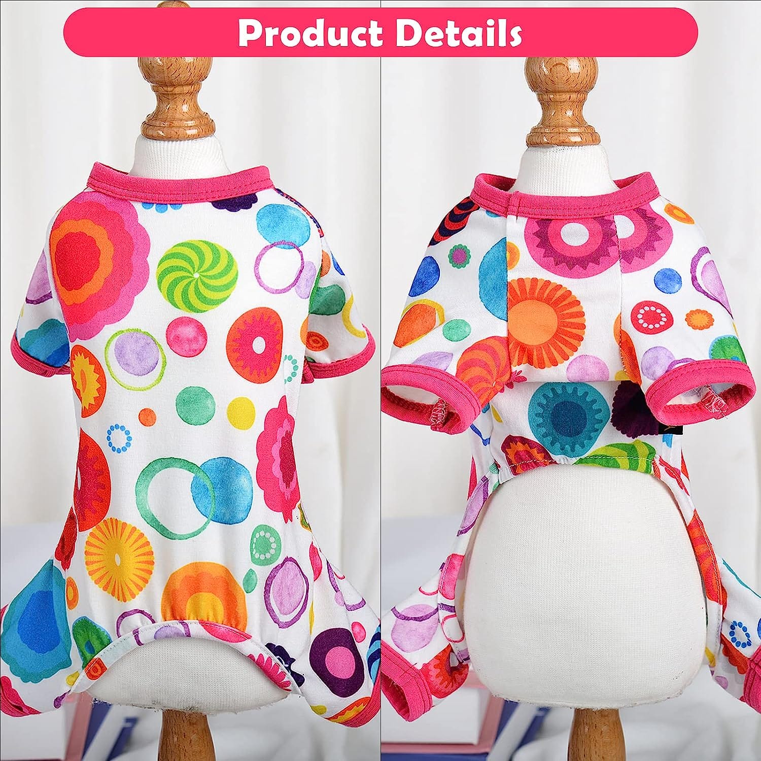 KUTKUT Small Dog Pajamas Pjs Spring Summer Autumn Dog Clothes for Puppies Cat Girl, Boy -Soft Stretchy Clothes Doggie Onesies Cat Pet Jammies For ShihTzu, Maltese - kutkutstyle