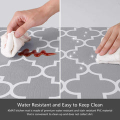 EZYHOME Kitchen Mat and Kitchen Rugs 2 PCS, Anti Fatigue Waterproof Cushioned Mat, Comfort Standing Desk Mat, Kitchen Floor Mat with Non-Skid & Washable for Home, Office, Sink - kutkutstyle