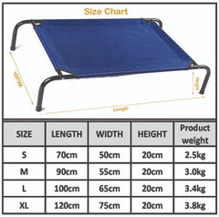KUTKUT Cooling Elevated Dog Bed | Portable Durable Metal Frame Raised Cot with Washable & Breathable Teslin Recyclable Mesh, Indoor Outdoor Pet Bed for Small, Medium & Large Dogs - kutkutstyl