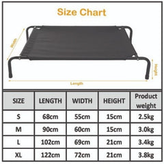 KUTKUT Cooling Elevated Dog Bed, Portable Durable Summer Frame Raised Pet Cot with Washable & Breathable Mesh | Cot Bed for Extra Large Medium Small Dogs for Camping or Beach - kutkutstyle