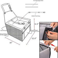 KUTKUT Pet Car Booster Seat Travel Carrier Cage, Oxford Breathable Folding Soft Washable Travel Bags with Seat Belt for Dogs Cats or Other Small Pet (Pink, Size: 40 x 34 x 25cm)-kutkutstyle