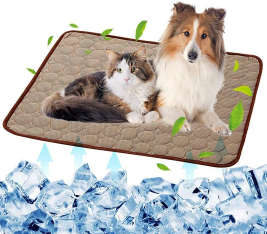 KUTKUT Pet Cooling Mat Washable, Reusable & Breathable Ice Silk Pet Self Cooling Blanket | Non-Toxic Pet Sleeping Pad Blanket for Pet Beds Kennels Couches Sofa Floor Car Seats-kutkutstyle
