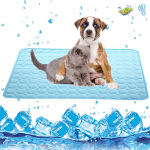 KUTKUT Pet Cooling Mats Washable, Reusable Breathable Ice Silk Pet Self  Cooling Blanket Non-Toxic Pet Sleeping Pad Blanket for Pet Beds Kennels 