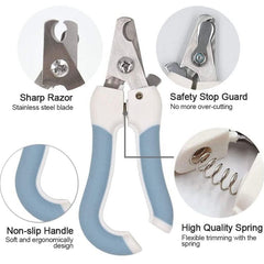 KUTKUT Pets Nail Clippers, Professional Dog and Cat Nail Clippers and Trimmer with Safety Guard Free Nail File, Sturdy Non Slip Handles, Best Safe at Home Grooming-kutkutstyle