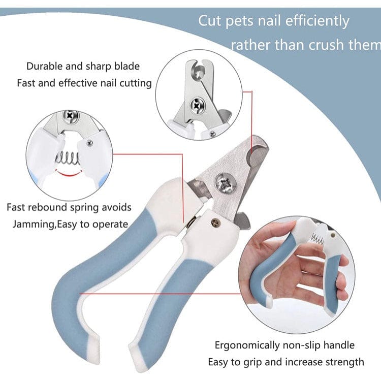 KUTKUT Pets Nail Clippers, Professional Dog and Cat Nail Clippers and Trimmer with Safety Guard Free Nail File, Sturdy Non Slip Handles, Best Safe at Home Grooming-kutkutstyle