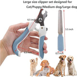 KUTKUT Pets Nail Clippers, Professional Dog and Cat Nail Clippers and Trimmer with Safety Guard Free Nail File, Sturdy Non Slip Handles, Best Safe at Home Grooming-kutkutstyle