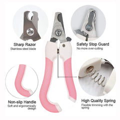 KUTKUT Pets Nail Clippers, Professional Dog and Cat Nail Clippers and Trimmer with Safety Guard Free Nail File, Sturdy Non Slip Handles, Best Safe at Home Grooming-kutkutstyle