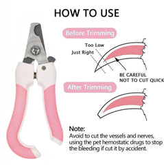 KUTKUT Pets Nail Clippers, Professional Dog and Cat Nail Clippers and Trimmer with Safety Guard Free Nail File, Sturdy Non Slip Handles, Best Safe at Home Grooming-kutkutstyle