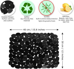 EZYHOME Kitchen Sink mat Set for Bottom of Kitchen Sink, Adjustable PVC Sink Mat Protector for Stainless Steel/Porcelain Sink, Quick Draining Dish Drying Mat - kutkutstyle